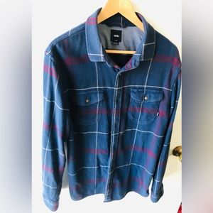 VANS Flannel plaid button front shirt
